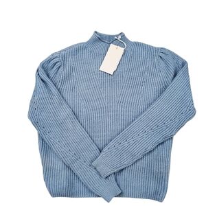 Springfield Knit SweaterPuff Sleeves Detailing On The Front And Sleeves NWT Soft